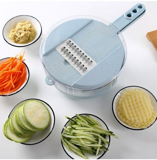 8 In 1 Mandoline Slicer-Vegetable Slicer- Potato Peeler - Carrot, Onion Grater - With Strainer Vegetable Cutter.