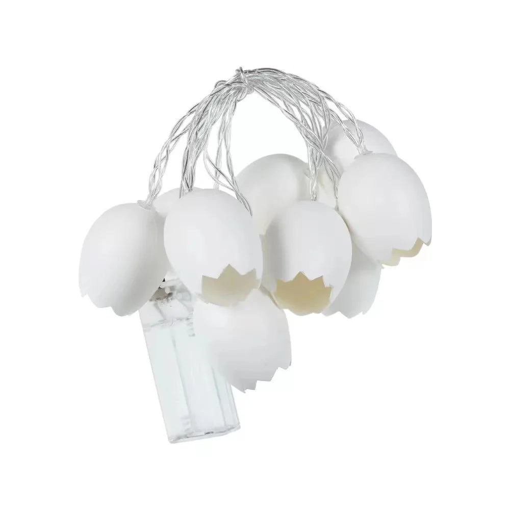 Fragile Cracked Egg LED String Lights Glowing Easter Lanterns Twinkle Holiday Decorations Festive Lighting Strand