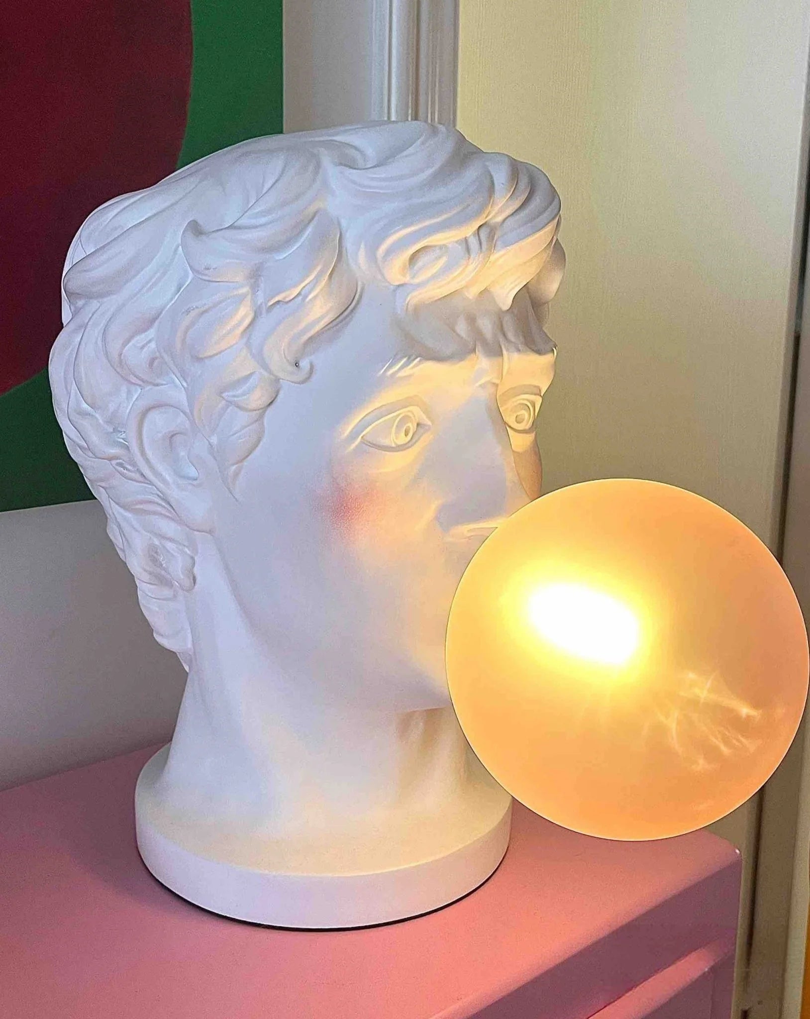 Naughty David Popping Gum Modern Designer Table Lamp - Cute Funny Decorative Bedside Lamp